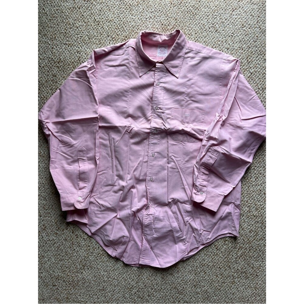Vintage Brooks Brothers Makers Pink Oxford OCBD 16 1/2-2 All Cotton Made is USA
